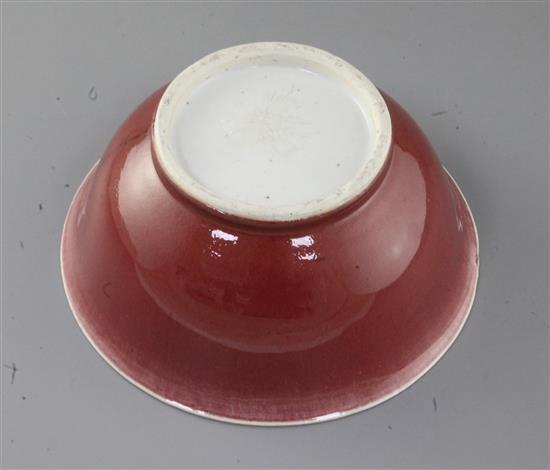A Chinese Langyao bowl, 18th century, d. 25.5cm, minor firing faults